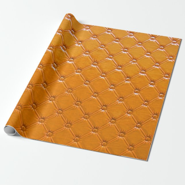 Genuine brown leather upholstery. wrapping paper (Unrolled)