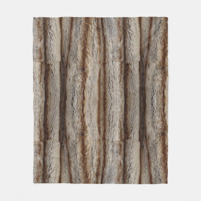 GENUINE CHINCHILLA FUR LOOK  SHERPA BLANKET (Front)