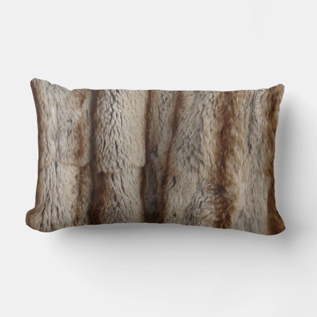 GENUINE CHINCHILLA FUR  LUMBAR CUSHION (Front)