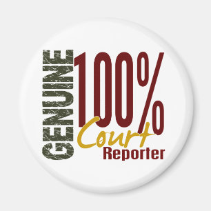 Genuine Court Reporter Magnet