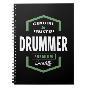 Genuine Drummer Gift Ideas Notebook