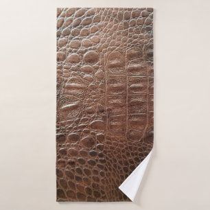 Genuine leather texture backgroundr close-up, embo bath towel
