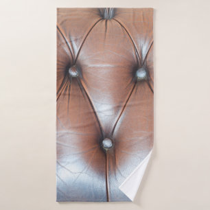 Genuine leather upholstery background, luxury dec bath towel
