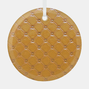 Genuine leather upholstery: decorative motif. glass tree decoration