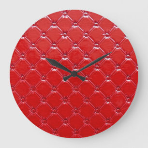 Genuine Leather Upholstery: Versatile Decor Large Clock