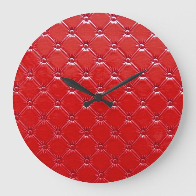 Genuine Leather Upholstery: Versatile Decor Large Clock (Front)