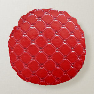 Genuine Leather Upholstery: Versatile Decor Round Cushion