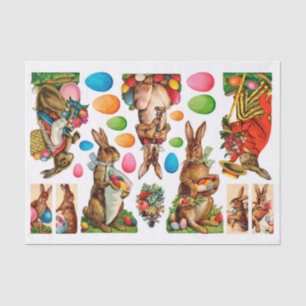 Genuine (not AI) Vintage Easter Bunnies Rabbits Tissue Paper