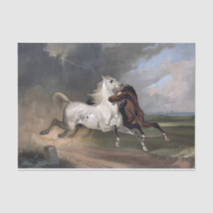 Genuine (not AI) Vintage Horses in a Storm Tissue Paper