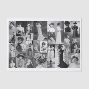 Genuine (Not AI) Vintage Victorian Women Collage Tissue Paper