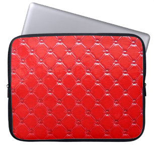 Genuine red leather upholstery. laptop sleeve