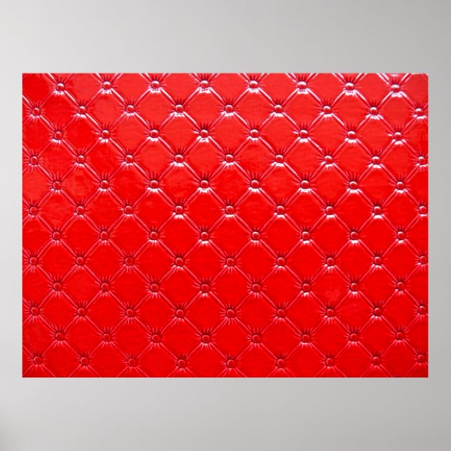Genuine red leather upholstery. poster (Front)