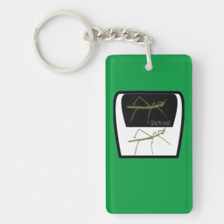 Genuine Wood Acrylic Lake Key Ring