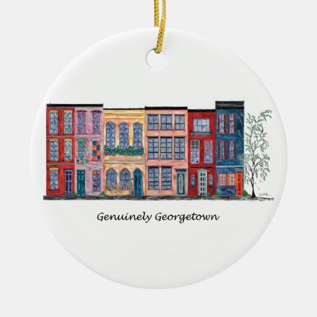 Genuinely Georgetown Ceramic Ornament (Front)