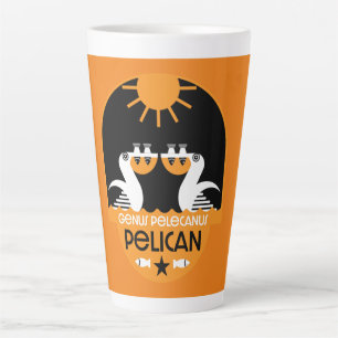 Genus Pelecanus Bird Art   Latte Mug