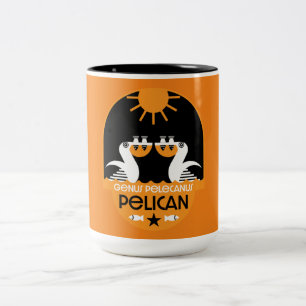 Genus Pelecanus Bird Art    Two-Tone Coffee Mug