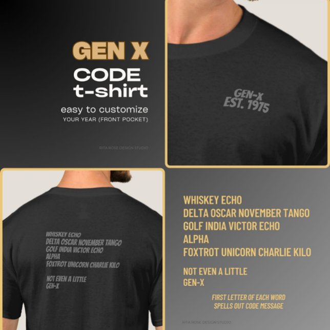 GenX Code T-Shirt Black & Grey (Creator Uploaded)