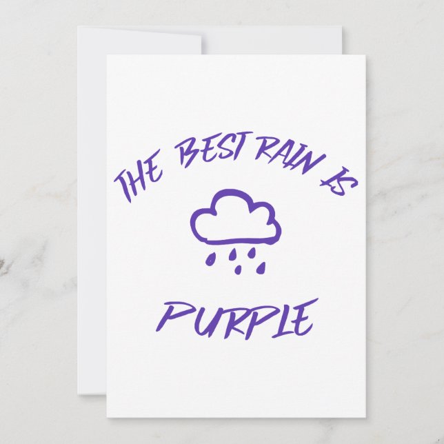 GenX The Best Rain is Purple  Invitation (Front)