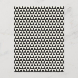 GEO23 BLACK WHITE TRIANGLE SHAPES PATTERNS DIGITA POSTCARD