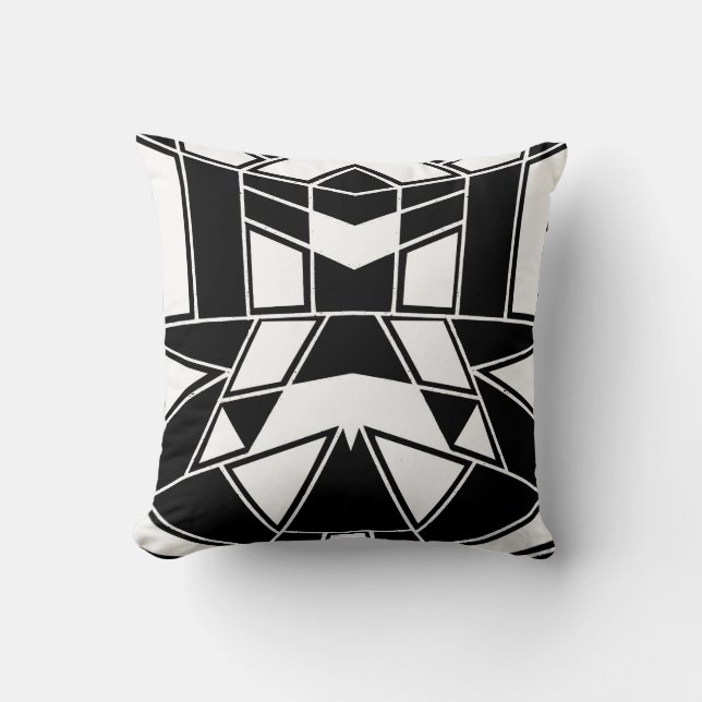 Geo #545 White Cushion (Front)