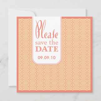 Geo Abstract Coral Save the Date Invite