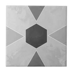 Geo Abstract Pastel Marble Gray Ceramic Tile