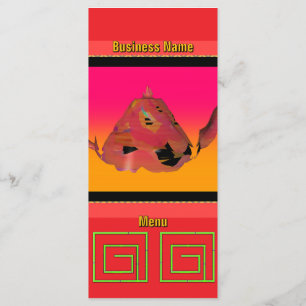 Geo Bamboo Maze Teapot Red Caterer's Menu