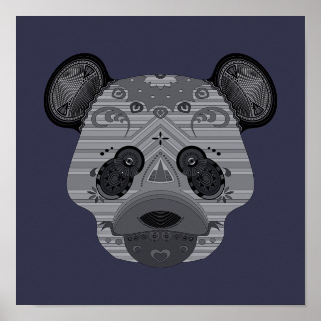 geo bear poster (Front)