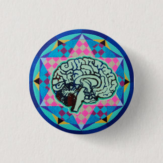 Geo-Brain 3 Cm Round Badge