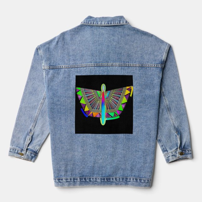 Geo Butterfly  Denim Jacket (Back)