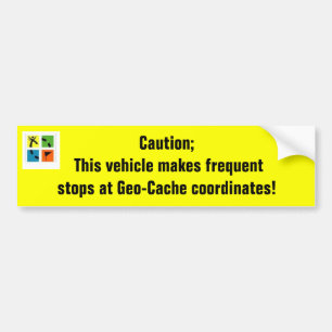 Geo-Cache coordinates Bumper Sticker
