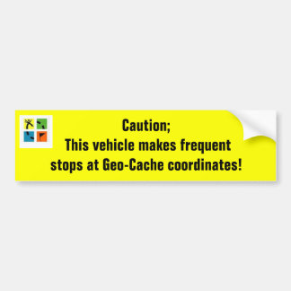 Geo-Cache coordinates Bumper Sticker
