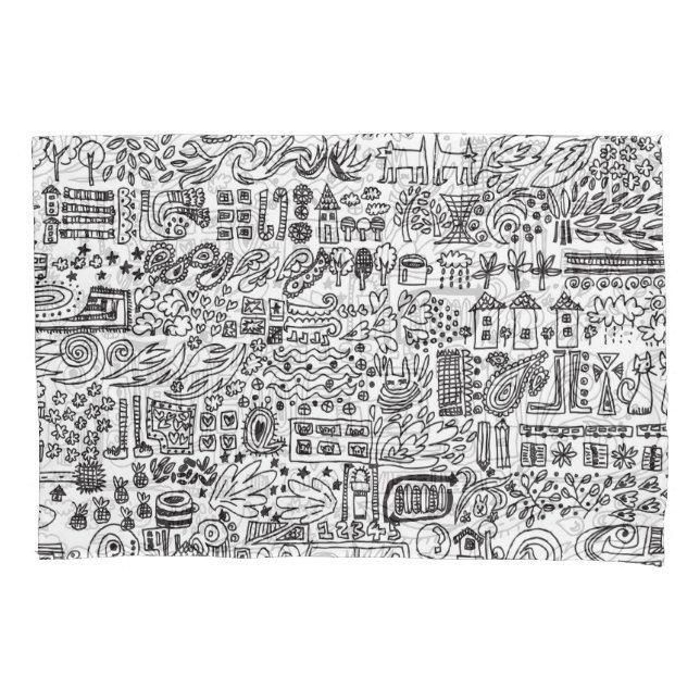 Geo design abstract pattern. pillowcase (Front)