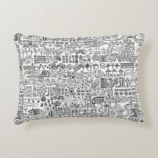 geo design decorative cushion (Front)