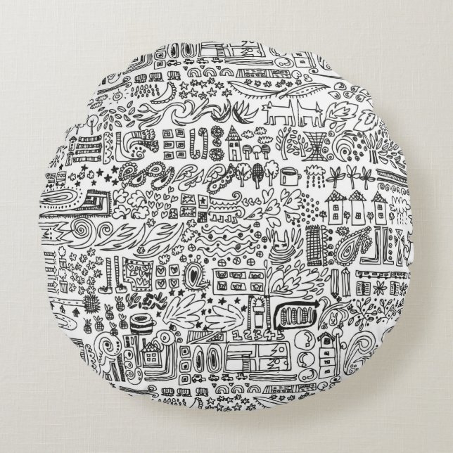 geo design round cushion (Front)