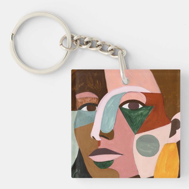Geo Face Key Ring (Front)