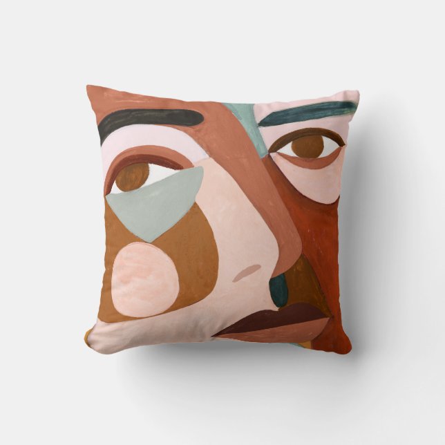 Geo Face Upclose Cushion (Front)