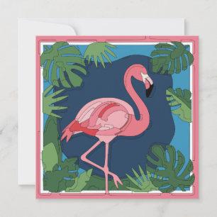 Geo Flamingo Card