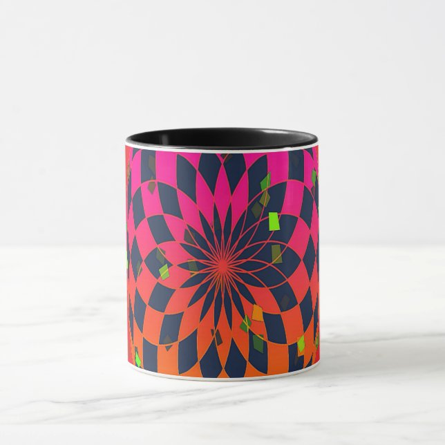 Geo Floral Gift Housewarming Beverage  Mug (Center)
