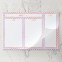 Geo Floral Lilac Orange Large Tearaway Paper Pad