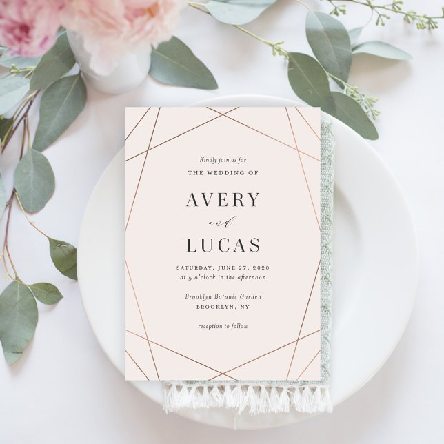 Geo Frame EDITABLE COLOR Wedding Invitation GEO (Creator Uploaded)