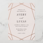 Geo Frame Foil Editable Colour Wedding Invitation<br><div class="desc">Celebrate the graduate in your life in style! Designed by Berry Berry Sweet (www.berryberrysweet.com). Visit our website for modern and stylish invitations,  announcements,  and personalised gifts.</div>