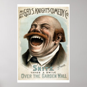 Geo H White's Comedy Co Vintage Theatre Poster