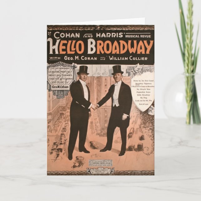 Geo. M. Cohan Hello Broadway Card (Front)