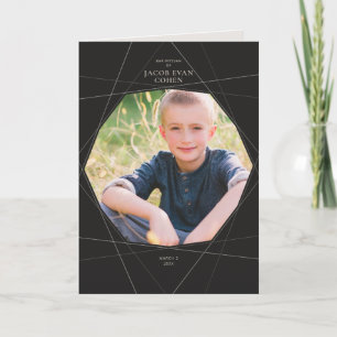 Geo Modern Bar / Bat Mitzvah Folded Program