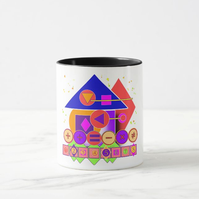 GEO NUMBERS SYMBOLS SHAPES MUG (Center)