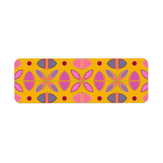 [GEO-OR-1] Cute geometric patterns on orange Return Address Label