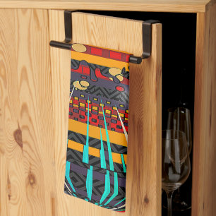 Geo Radial Kitchen Tea Towel