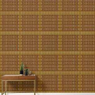 Geo Repeat Brown Wallpaper