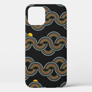 Geo Stripe: Trendy Vintage Design iPhone 12 Case